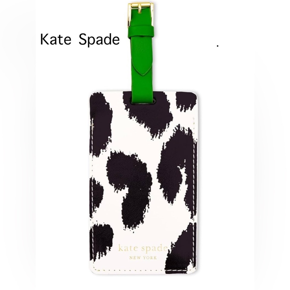 KATE SPADE NEW YORK DURABLE VEGAN LEATHER SUITCASE TAG ♠️